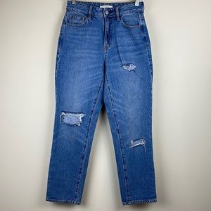 PacSun Medium Wash Distressed Ripped Mom Blue Jeans Size 24